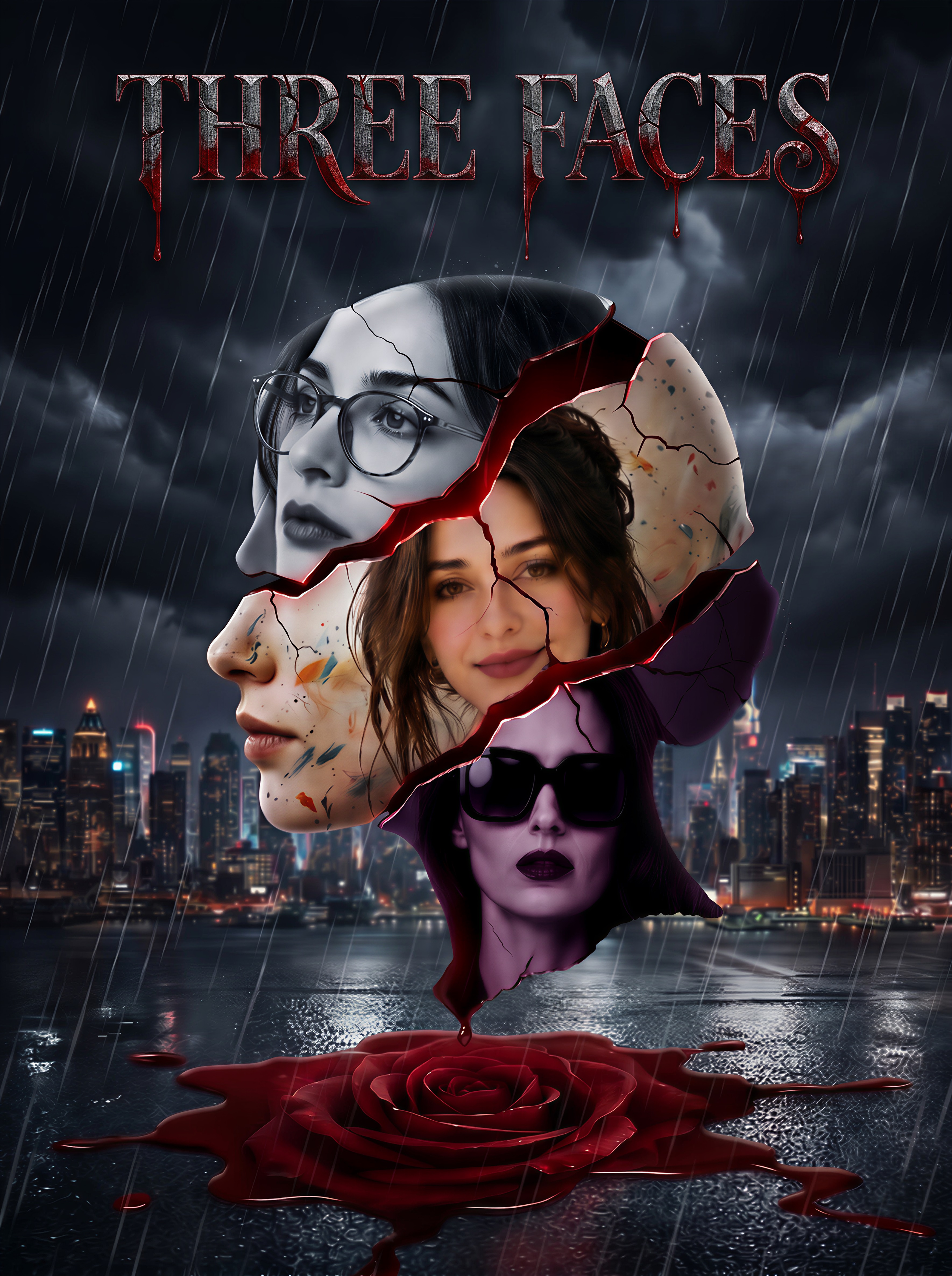 Three face poster