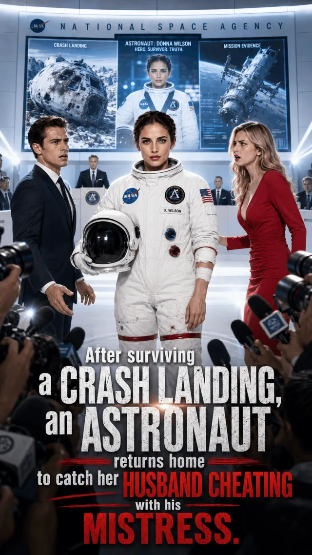 After surviving a crash landing,an astronant return home to catch her husband cheating with his mistress. cover