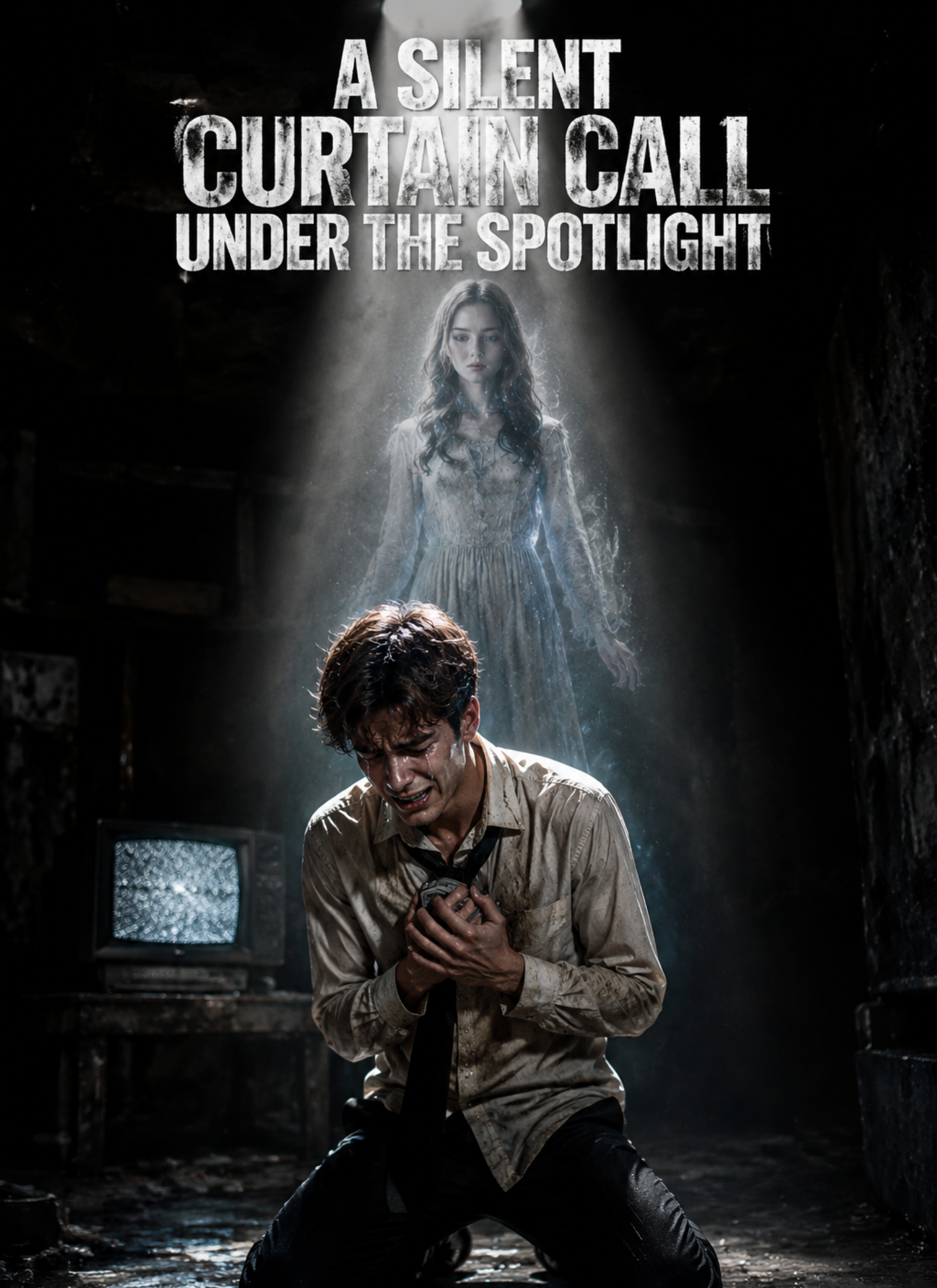 A silent curtain call under the spotlight poster