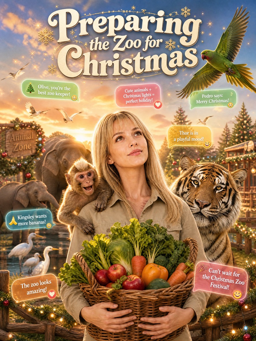 Preparing the Zoo for Christmas poster