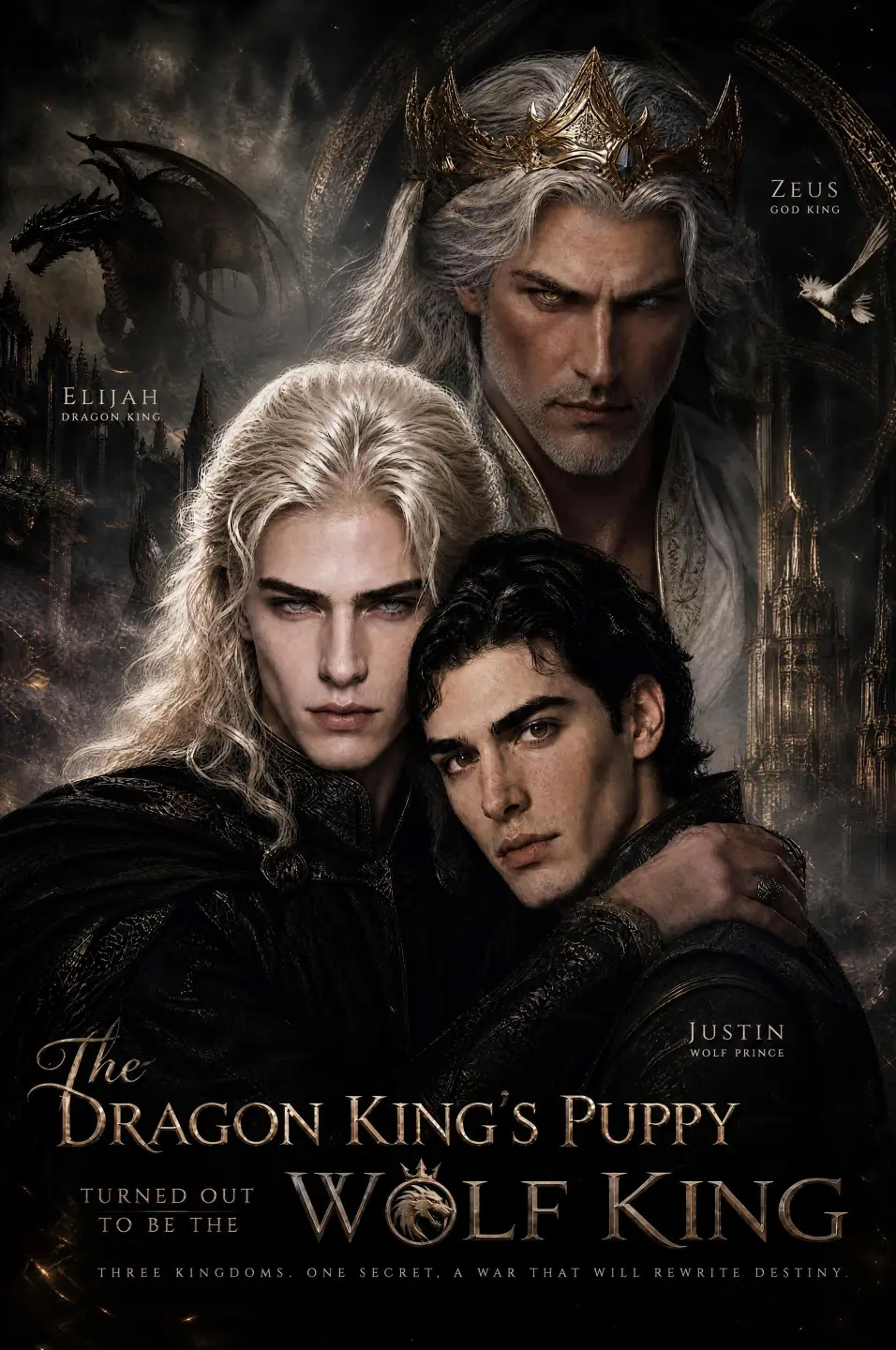The DRAGON KING'S PUPPY TURNED OUT TO BE THE WOLF KING JUSTIN WOLF PRINCE cover
