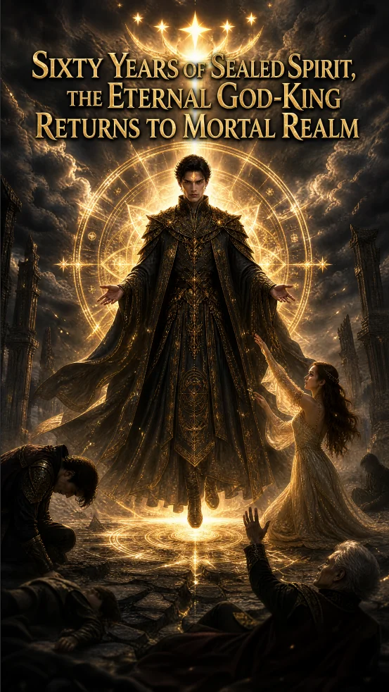SIXTY YEARS OF SEALED SPIRIT, THEETERNAL GOD-KING RETURNS TO MORTAL REALM cover