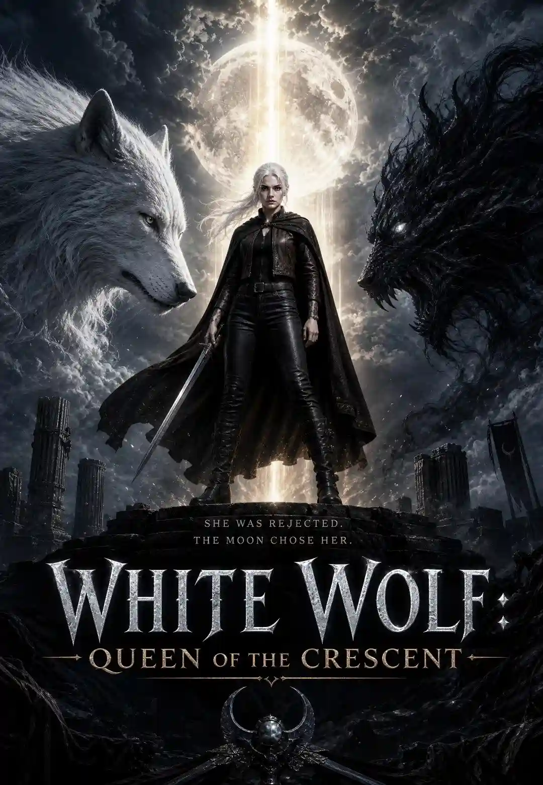 White Wolf Queen of the Crescent poster