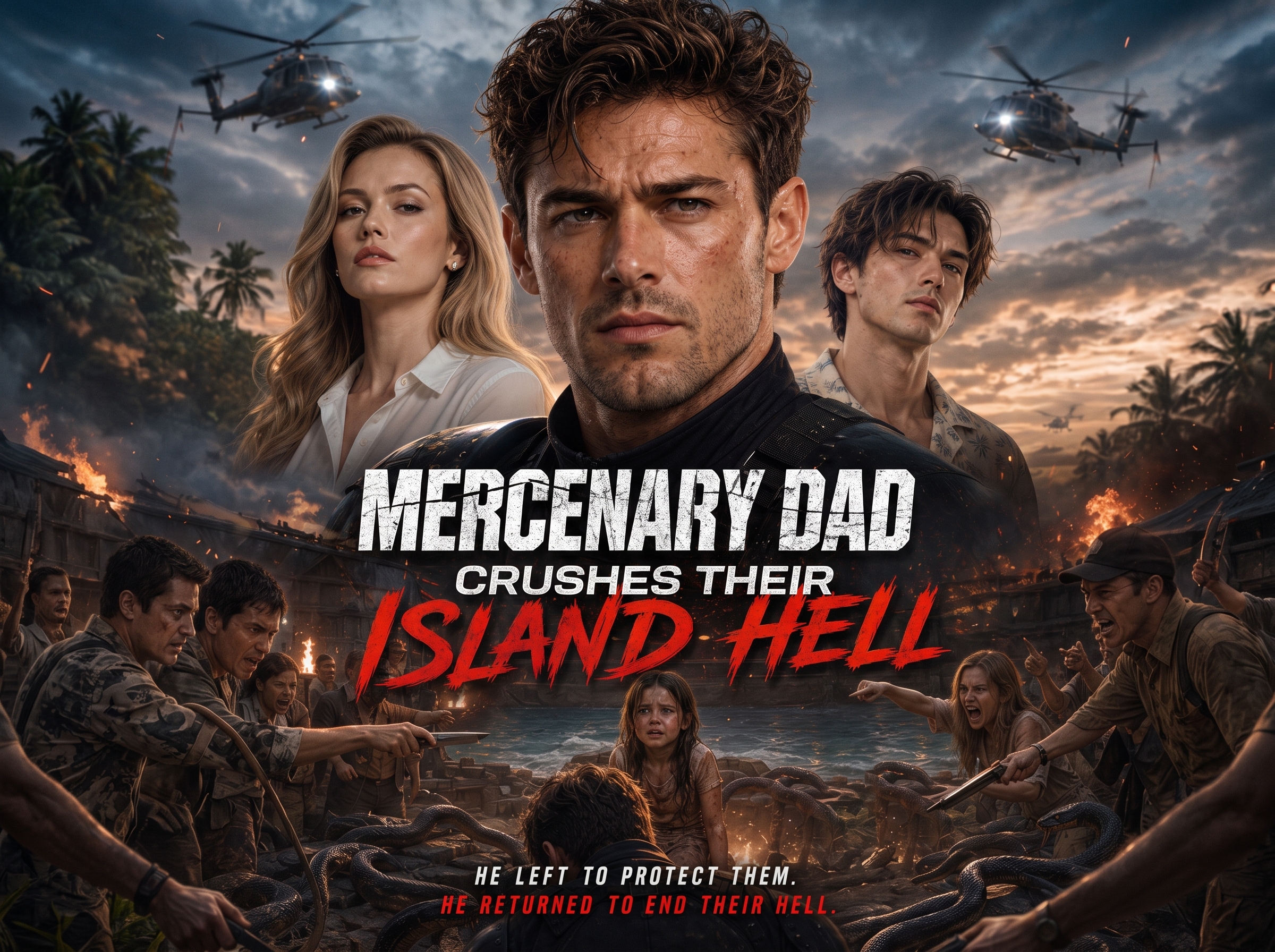 Mercenary Dad Crushes Their Island Hell poster