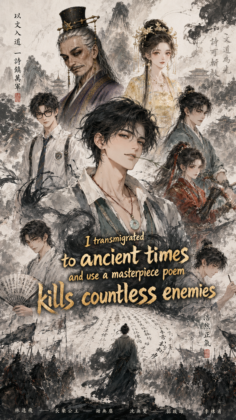 I transmigrated to ancient times and use a masterpiece poem kills countless enemies poster