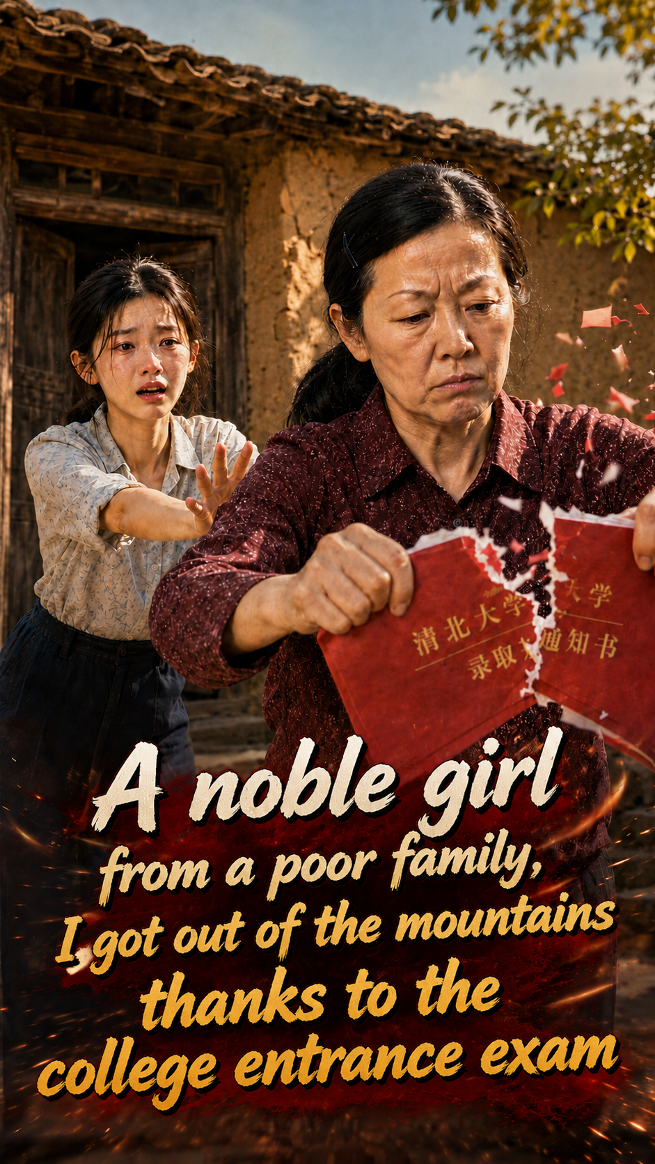 A noble girl from a poor family, I got out of the mountains thanks to the college entrance exam poster
