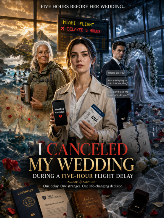 I canceled the wedding during the five-hour flight delay poster
