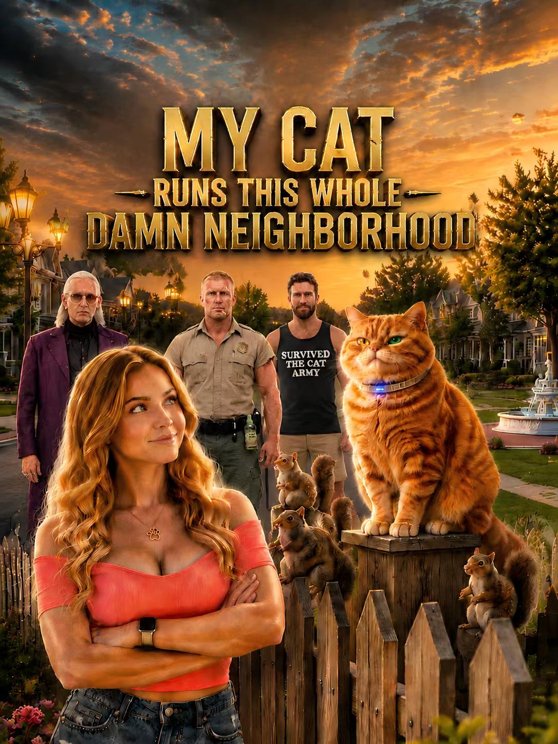 My Cat Runs This Whole Damn Neighborhood poster