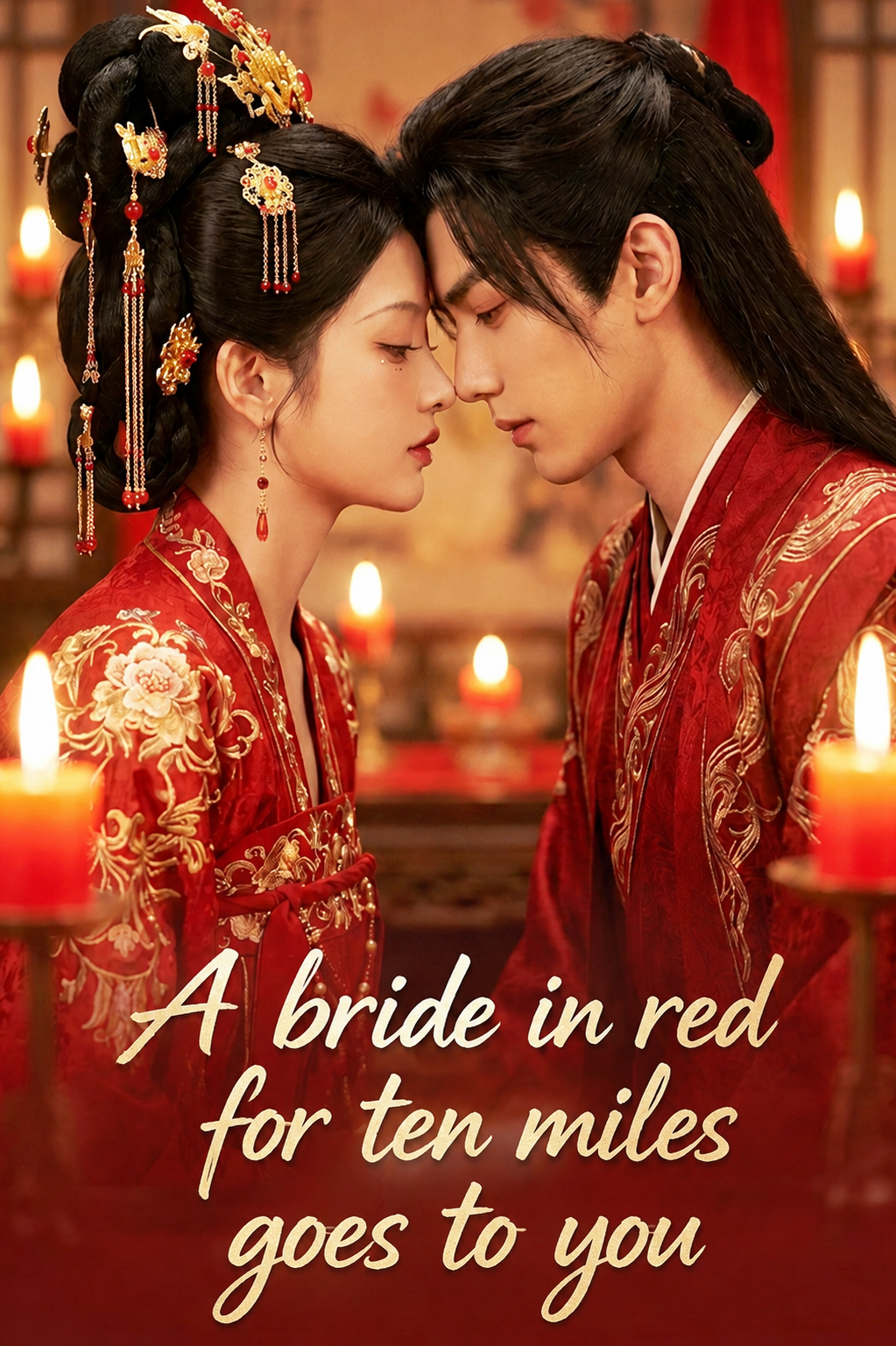 A bride in red for ten miles goes to you poster