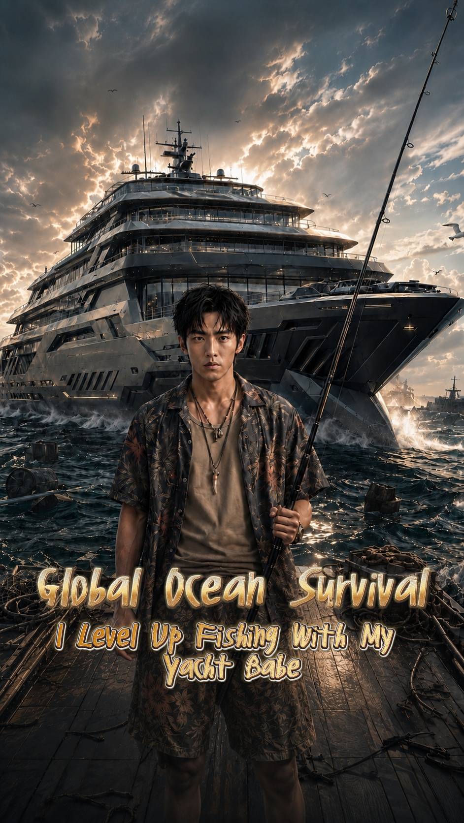 Global Ocean Survival: Level Up Fishing with My Yacht "Babe" poster