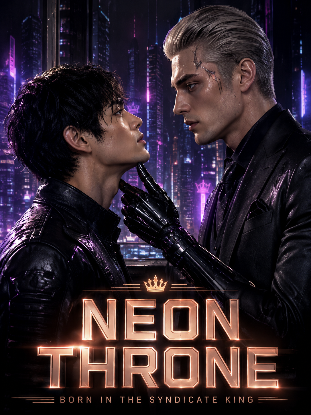 Neon Throne Bound by the Syndicate King poster