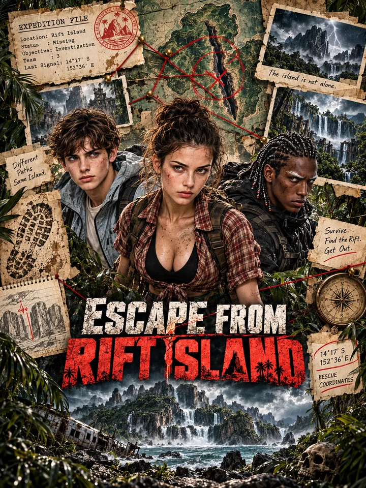 《 Escape from Rift Island》 poster
