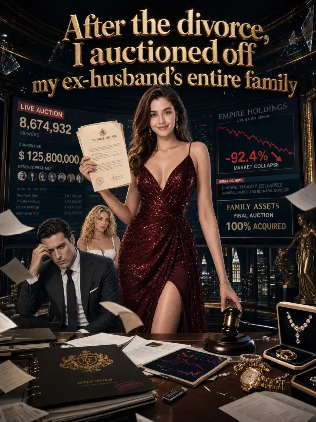 After the divorce, I auctioned off my ex-husband's entire family poster