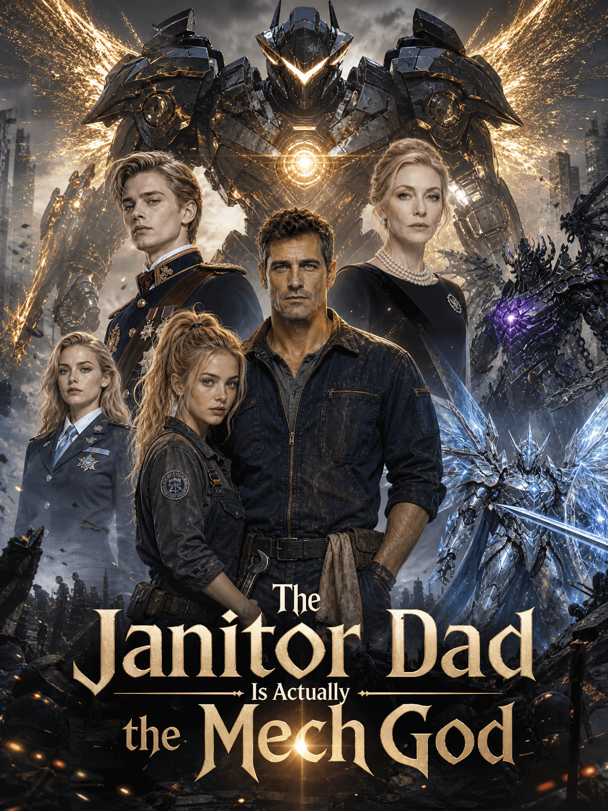 The Janitor Dad Is Actually the Mech God poster